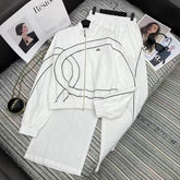 ALO JACKET & STRAIGHT-LEG PANTS SET STYLE 93